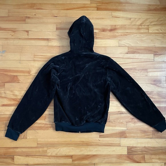 Vintage Carthartt Velour Zip Up Hoodie Black and Red Lining - Picture 3 of 4